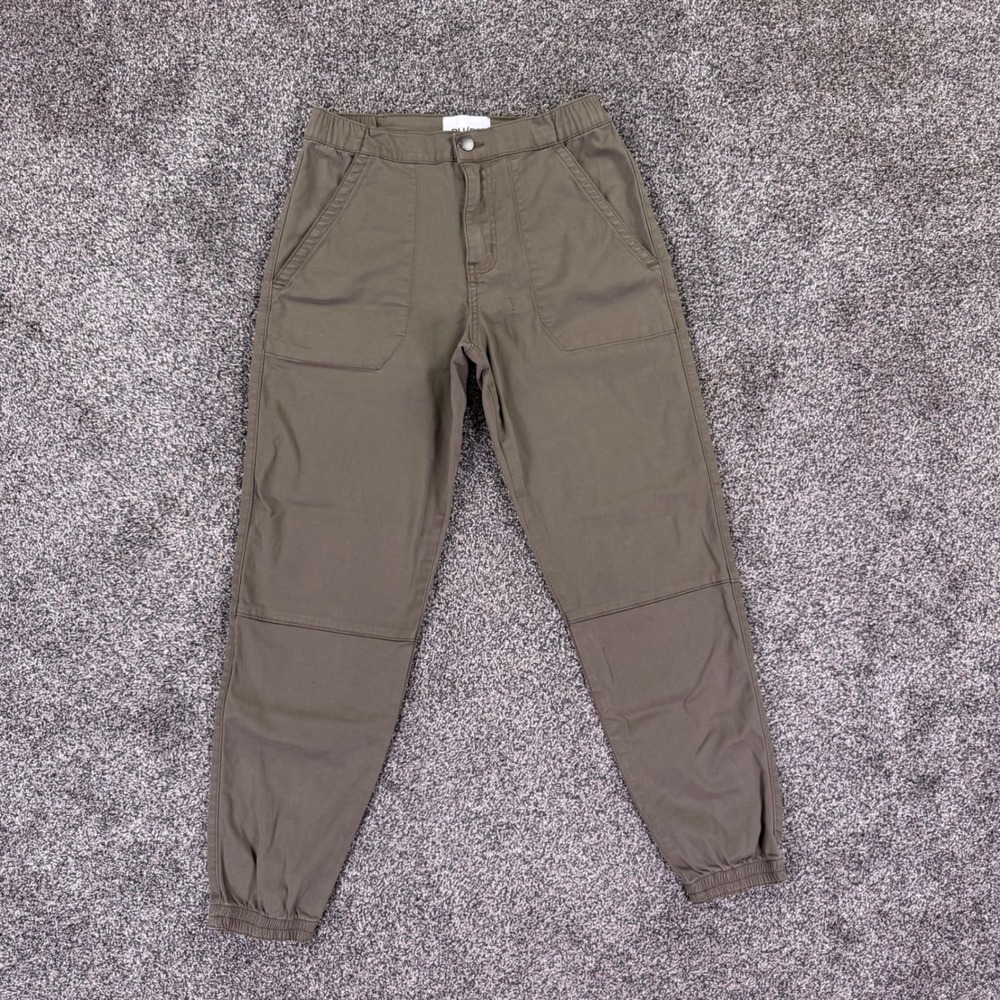 DU/ER Live Free Jogger Olive Green High Rise Performance Pants Womens 26